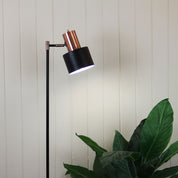 ARI FLOOR CO - Mid-century Task Lamp Black and Brushed Copper