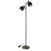 ARI TWIN FLOOR AB - Mid-Century Task Lamp Black and Antique Brass