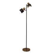 ARI TWIN FLOOR AB - Mid-Century Task Lamp Black and Antique Brass