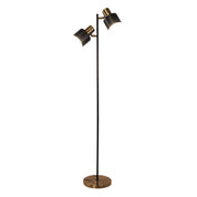 ARI TWIN FLOOR AB - Mid-Century Task Lamp Black and Antique Brass