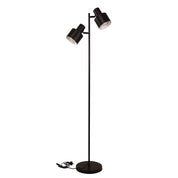 ARI TWIN FLOOR BK - Mid-Century Task Lamp Black