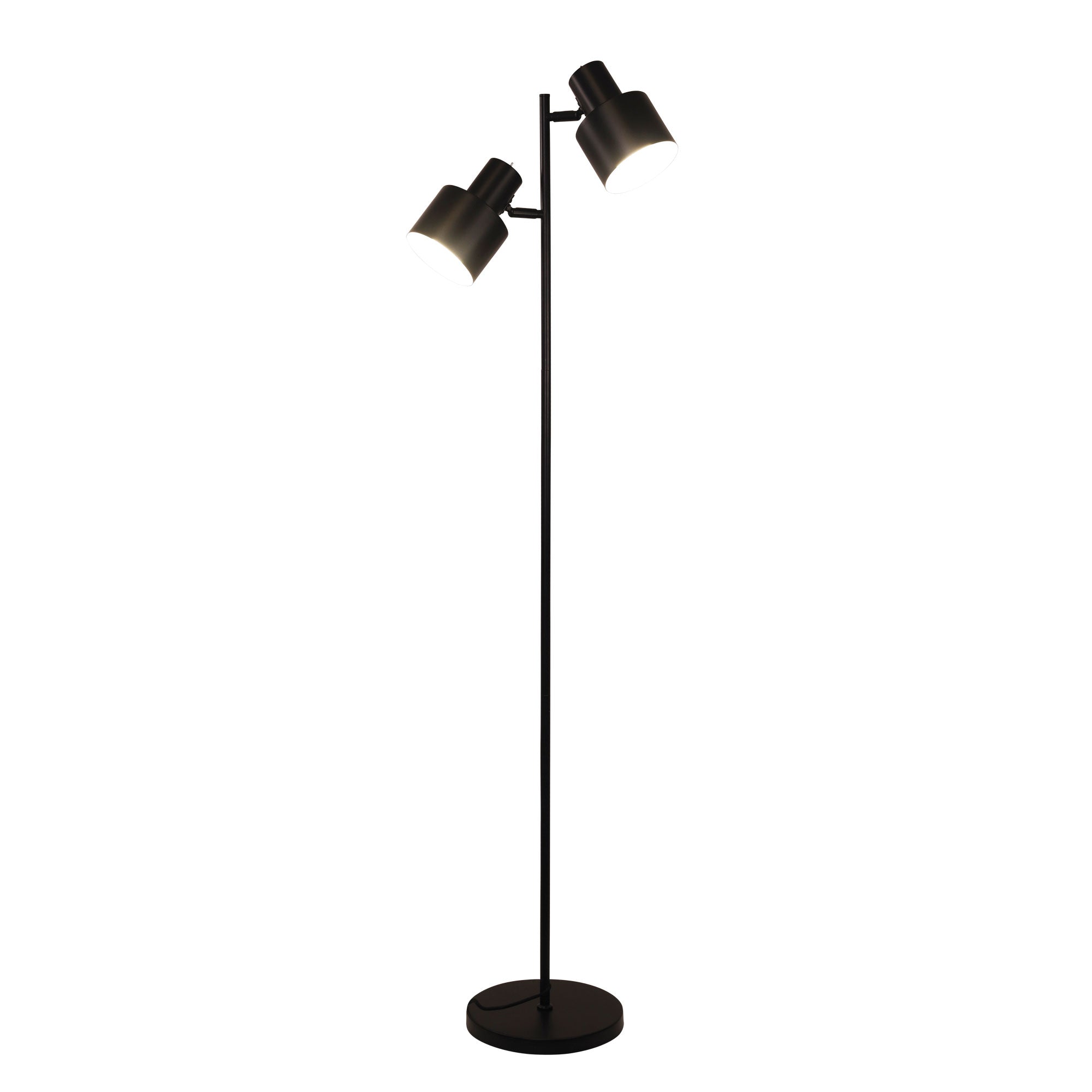 ARI TWIN FLOOR BK - Mid-Century Task Lamp Black