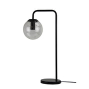 NEWTON LAMP BK - Contemporary Clear Glass Lamp Black
