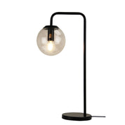 NEWTON LAMP BK - Contemporary Clear Glass Lamp Black