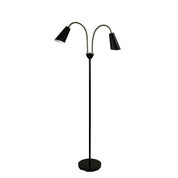 WALT ANTIQUE BRASS - Twin Flexible Neck Lamp Black with Antique Brass