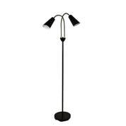 WALT ANTIQUE BRASS - Twin Flexible Neck Lamp Black with Antique Brass