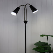 WALT ANTIQUE BRASS - Twin Flexible Neck Lamp Black with Antique Brass