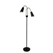 WALT BRUSHED CHROME - Twin Flexible Neck Lamp Black with Brushed Chrome