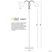 WALT BRUSHED CHROME - Twin Flexible Neck Lamp Black with Brushed Chrome