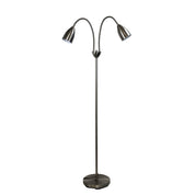 STAN BRUSHED CHROME - Twin Flexible Neck Lamp Brushed Chrome