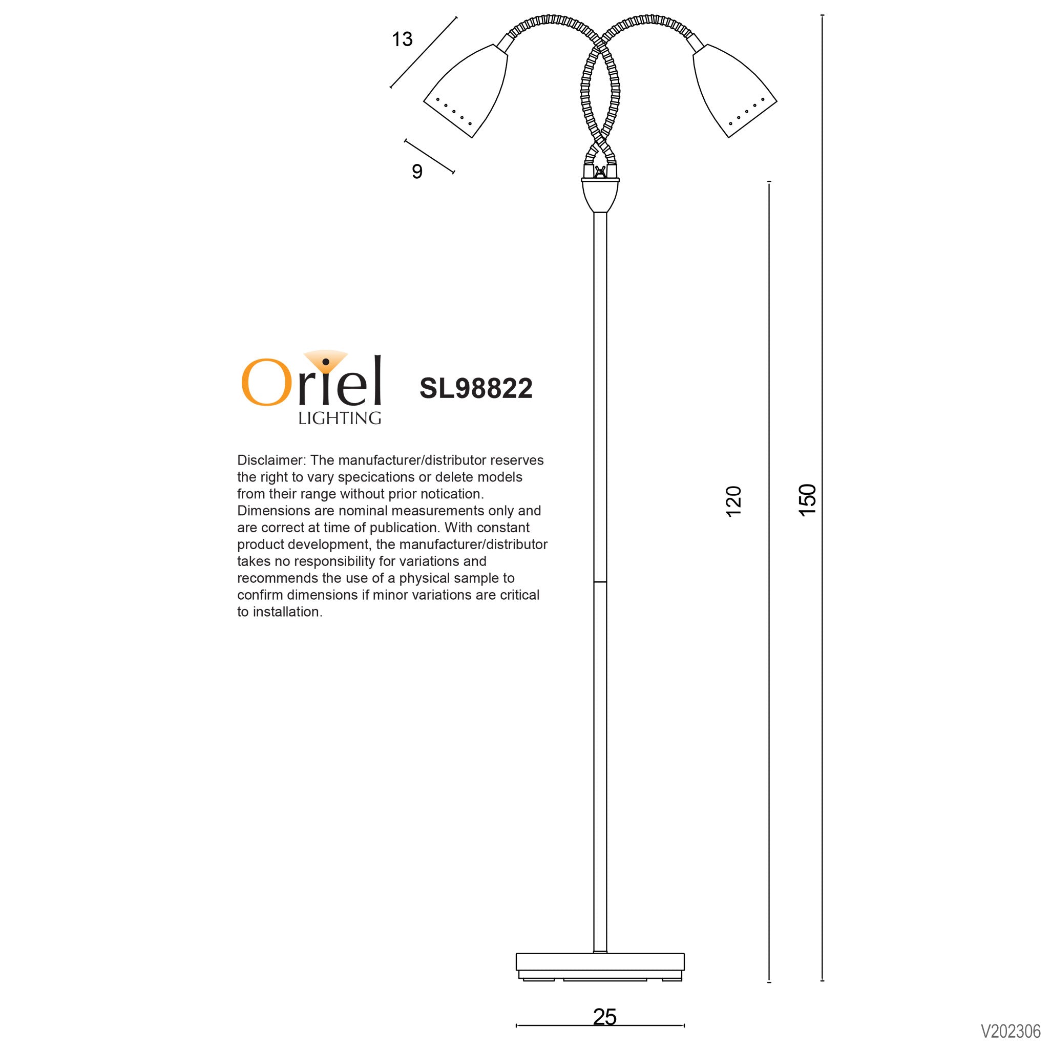 STAN ANTIQUE BRASS - Twin Flexible Neck Lamp Antique Brass