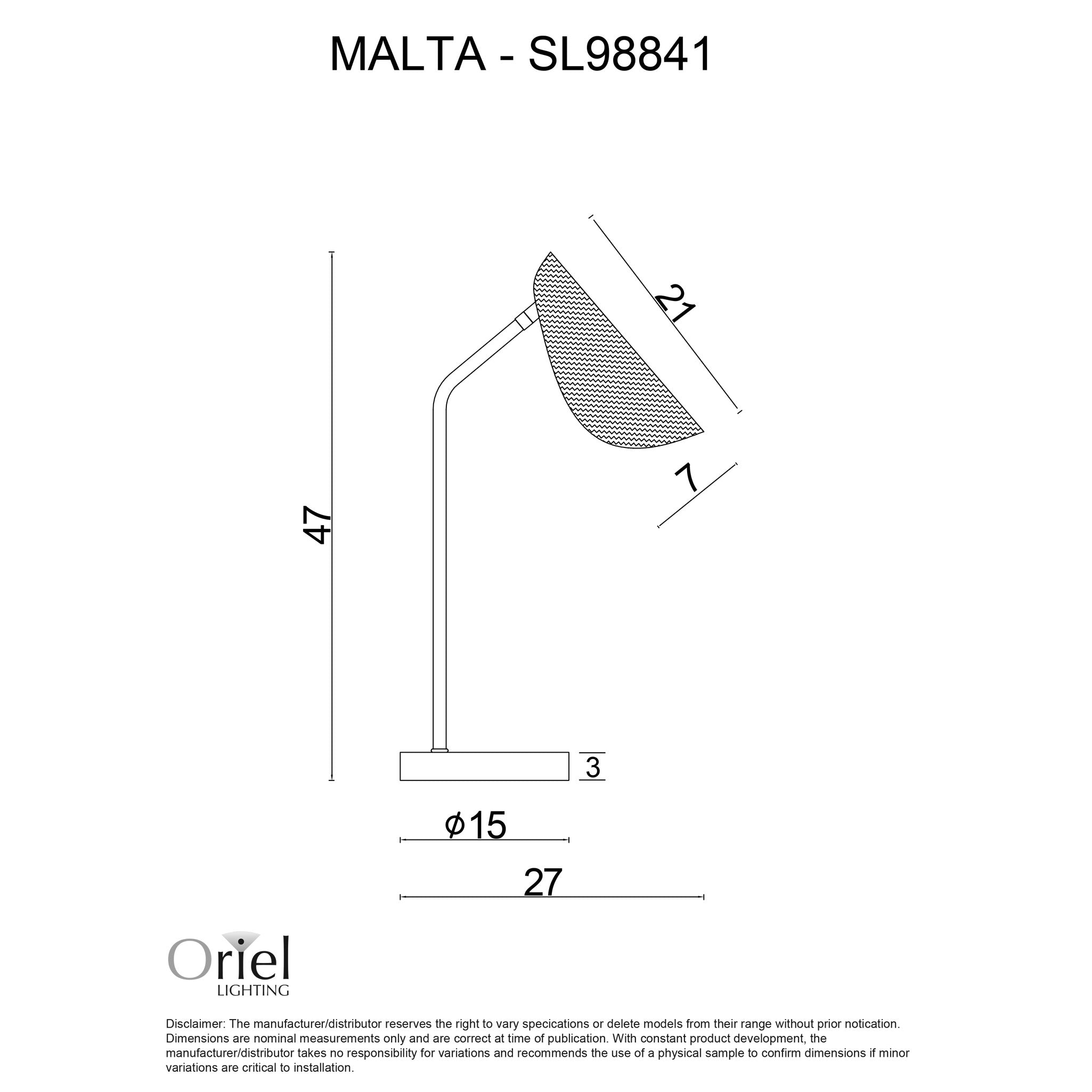 MALTA TABLE - Rattan Table Lamp