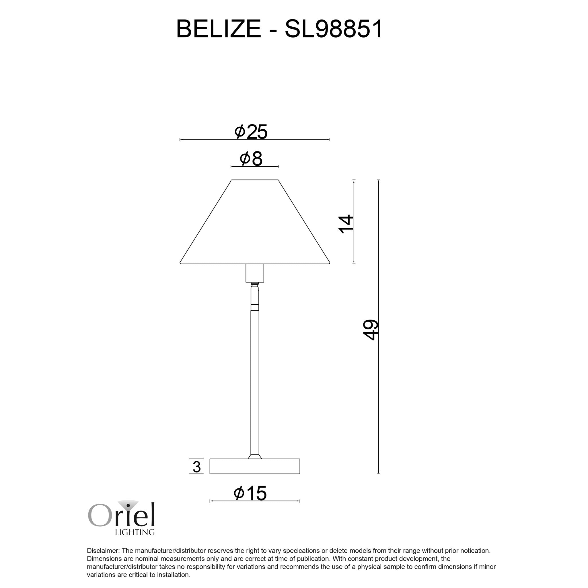 BELIZE TABLE - Rattan Table Lamp