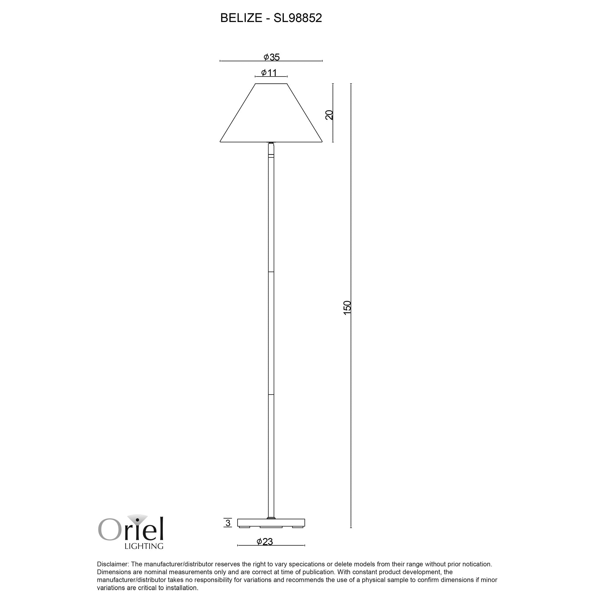 BELIZE FLOOR - Rattan Floor Lamp