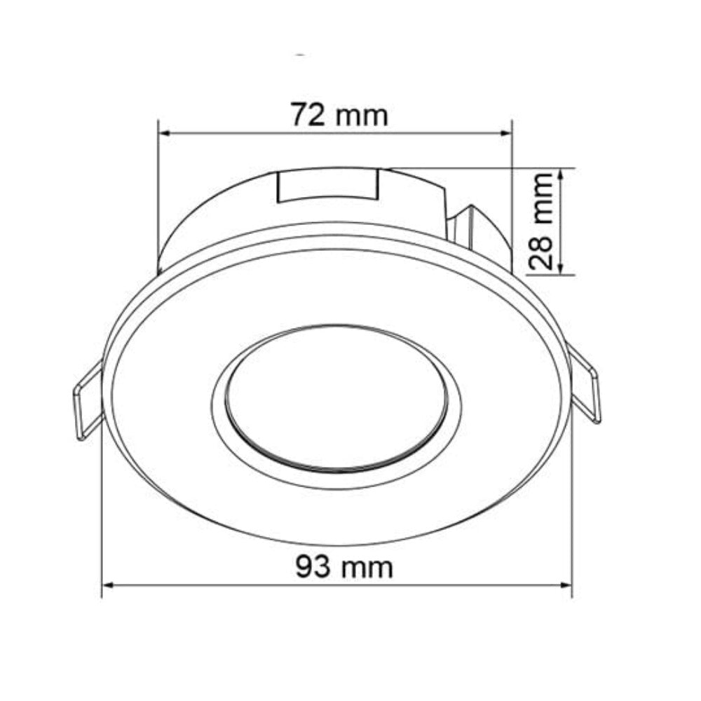 PIXIE Recessed LED Downlight With Sensor W93mm White