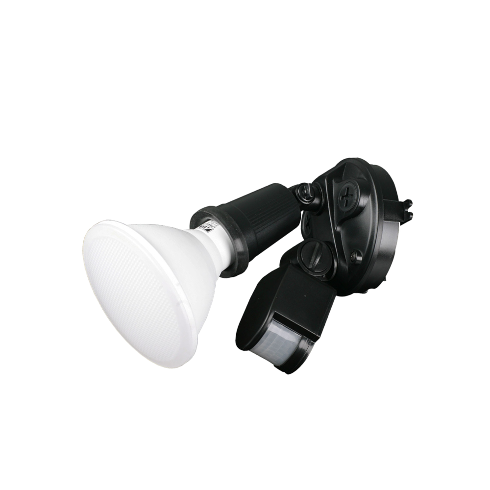 Floodlight With Sensor W112mm Black 3CCT