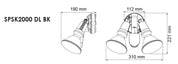 Floodlight With Sensor W310mm Black 3CCT