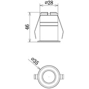Star Spot Recessed LED Downlight 3W Black Aluminium 3000K
