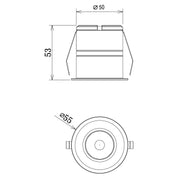 Star Spot Recessed LED Downlight 7W White Aluminium 3000K