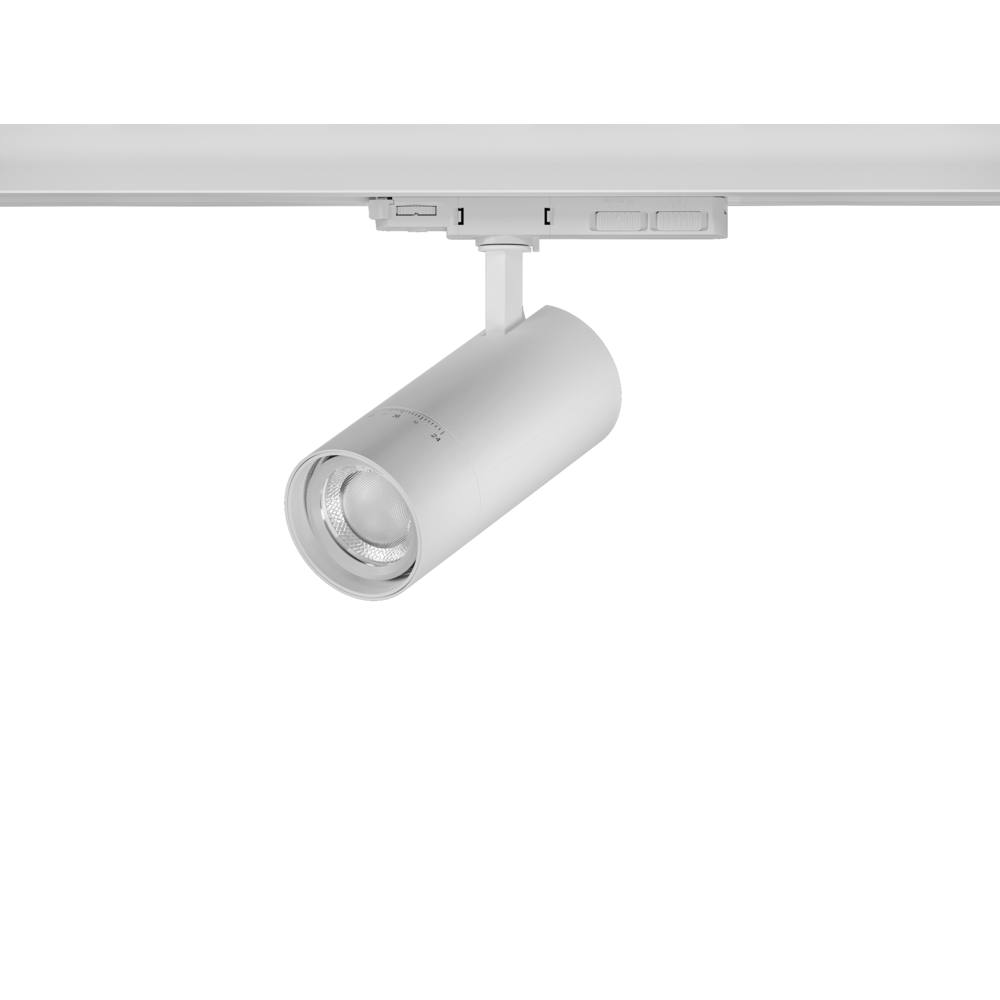 LED Multi Three Circuit Track Head W72mm White Aluminium 3CCT