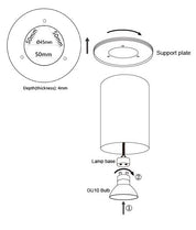 SURFACE: GU10 Surface Mounted Ceiling Downlights