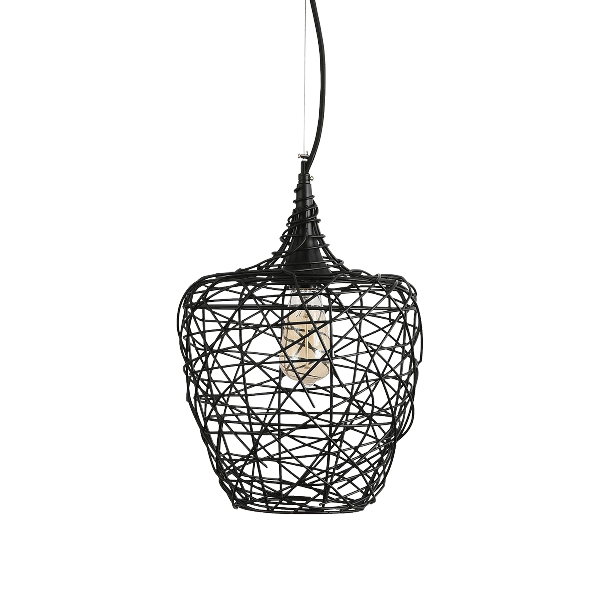 Weave Pendant Light Small, Large in Black