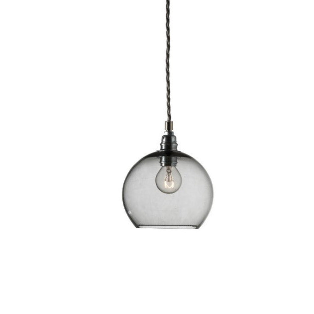 Rowan Pendant Light W155mm Glass Matt Silver