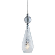 Smykke Pendant Light W125mm Swirl Clear Glass
