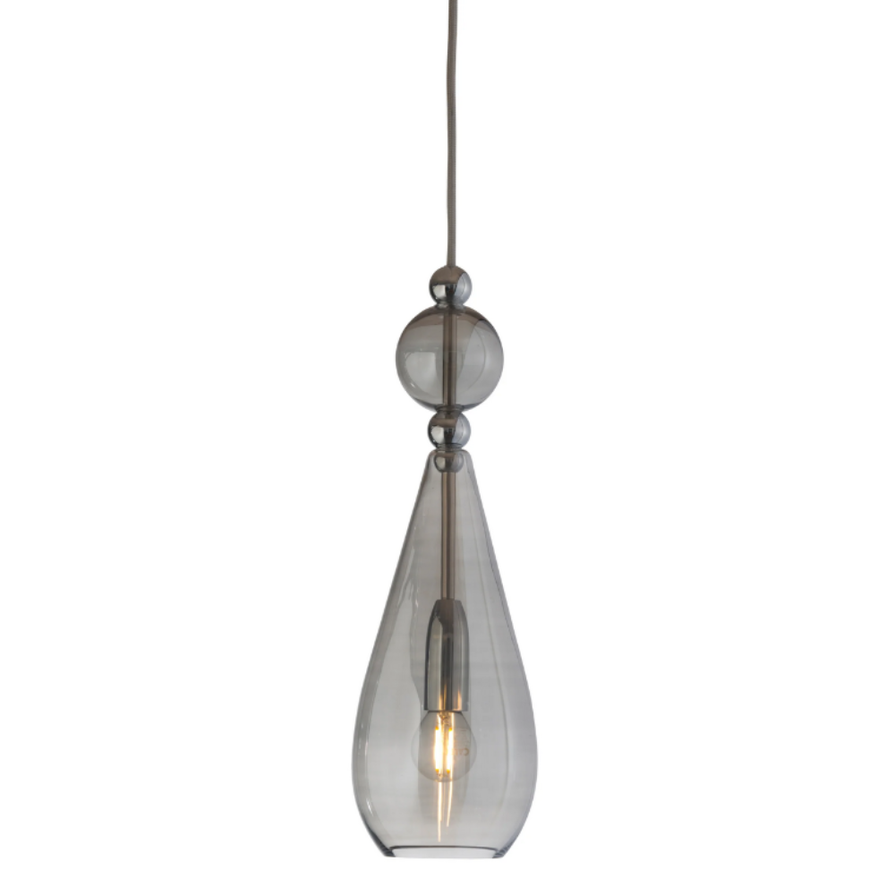 Smykke Pendant Light W125mm Glass Shiny Silver