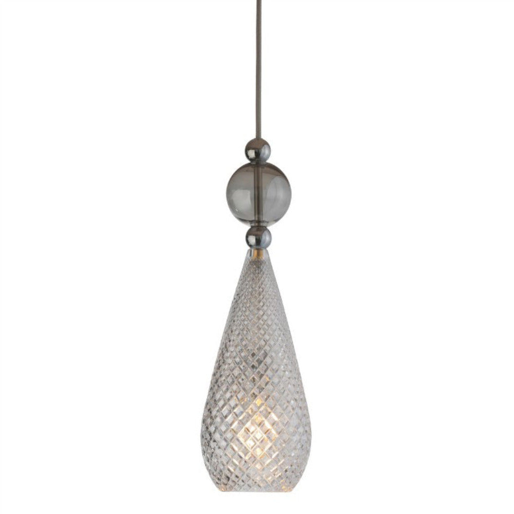 Smykke Pendant Light W125mm Check Clear Glass