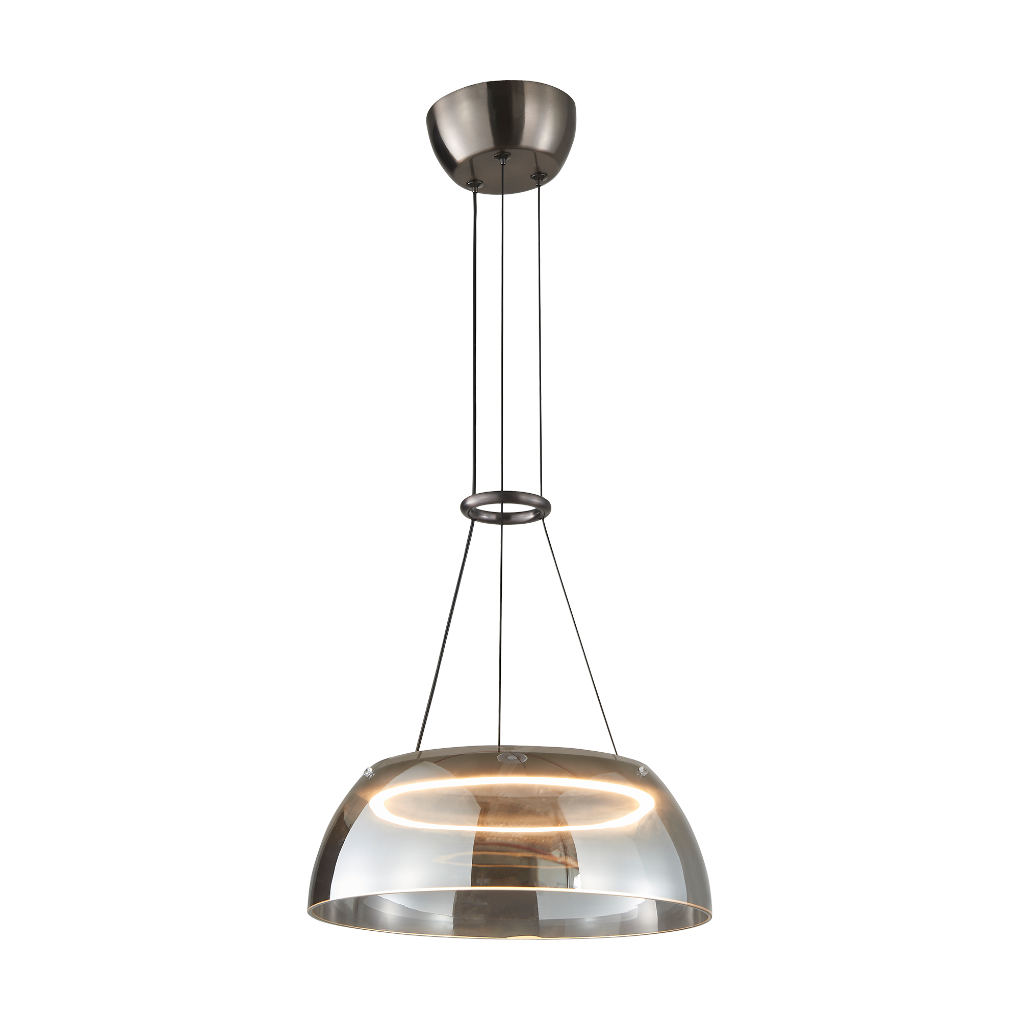Soho LED Pendant Light Small, Large in Smoked Glass