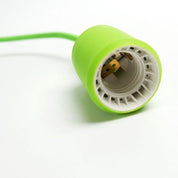 Polly Silicone Pendant with Fabric Cable - Green Cable