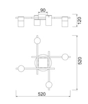 TACHE: Interior Spot Ceiling Lights (with Adjustable Antique Brass Heads) IP20