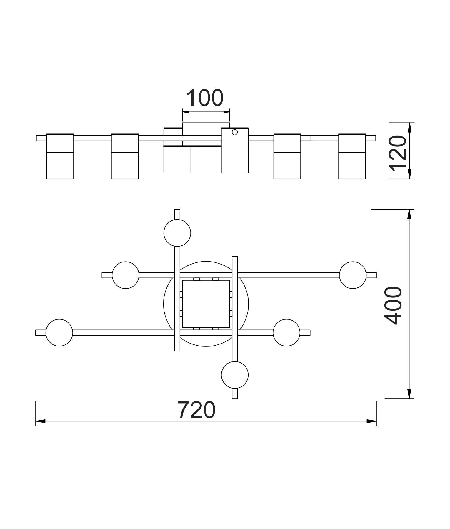 TACHE: Interior Spot Ceiling Lights (with Adjustable Black & Antique Brass Heads) IP20