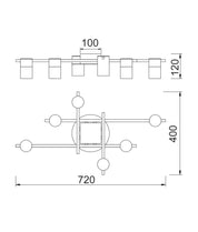 TACHE: Interior Spot Ceiling Lights (with Adjustable Black & Antique Brass Heads) IP20