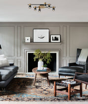 TACHE: Interior Spot Ceiling Lights (with Adjustable Black & Antique Brass Heads) IP20
