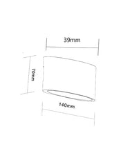 TAMA: LED Exterior Surface Mounted Curved Up/Down Wall Lights IP54
