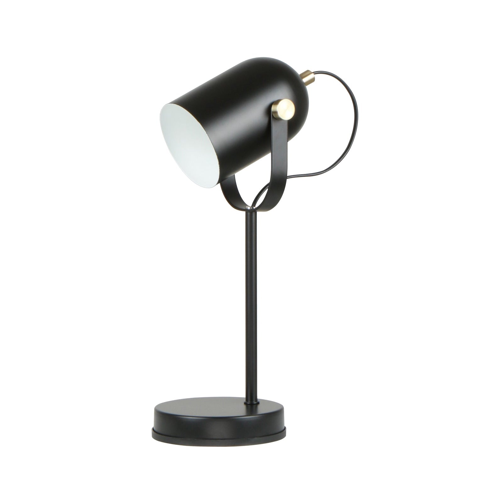 TAZZA: Ellipse Shade with Antique Brass Highlight Table Lamps