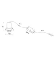 TELE: LED Recessed Spot Downlight Retractable Dimmable Tri-CCT IP20