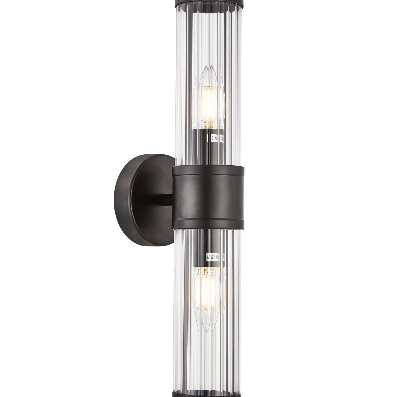 Down Tubular Clear Glass Wall Lights