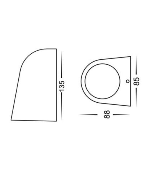 TORQUE: Exterior GU10 Aged Brass Surface Mounted Cone Wall Light IP65