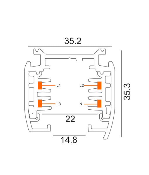 4 Wire 3 Circuit Universal Tracks, Connectors, End Cap & Live End