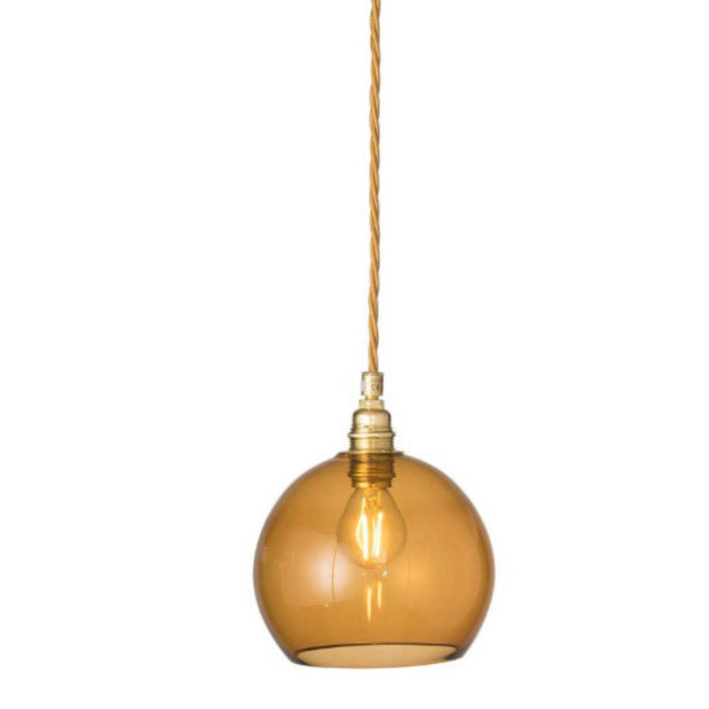 Rowan Pendant Light W155mm Glass Matt Gold