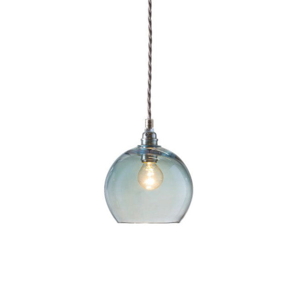 Rowan Pendant Light W155mm Glass Matt Silver