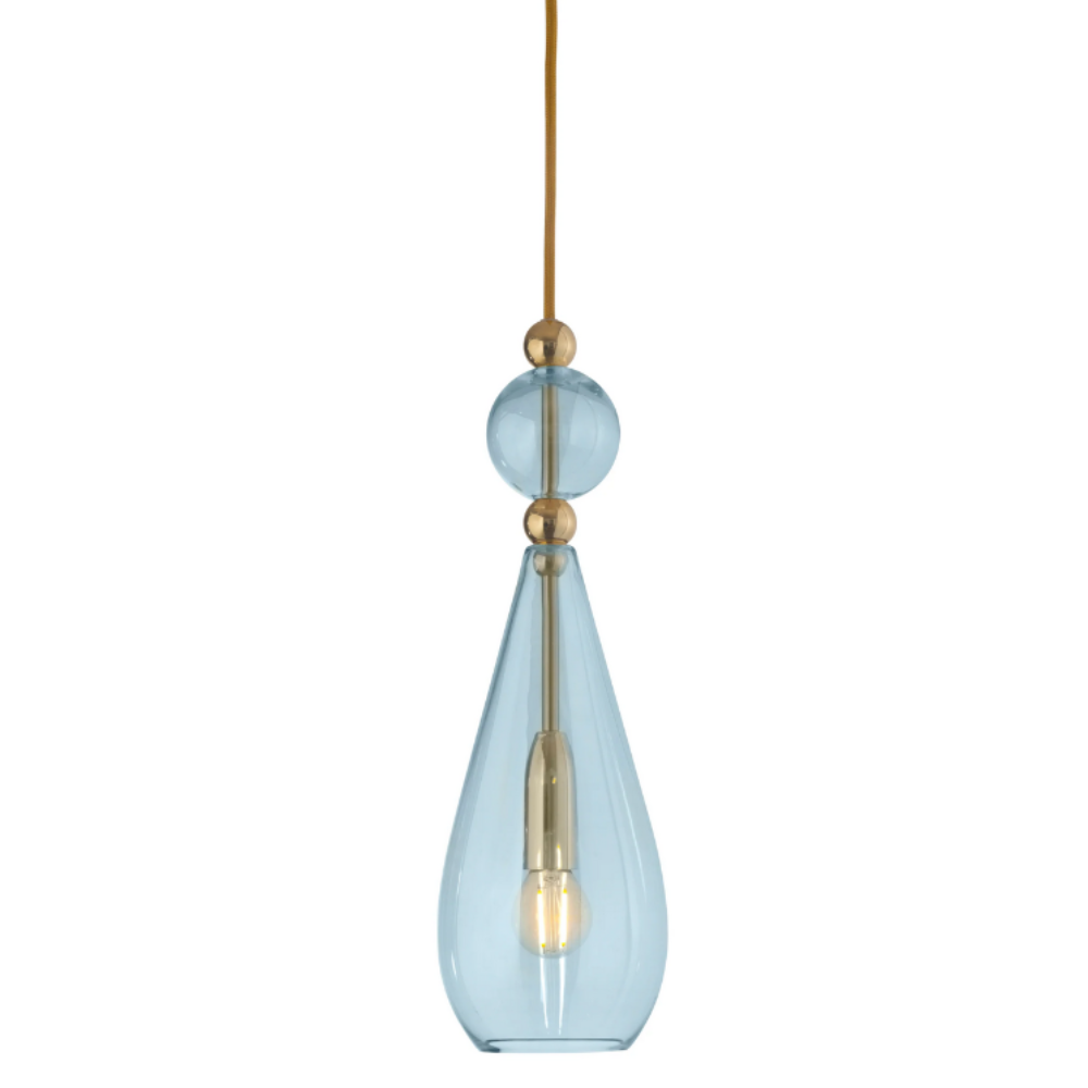 Smykke Pendant Light W125mm Glass Shiny Gold