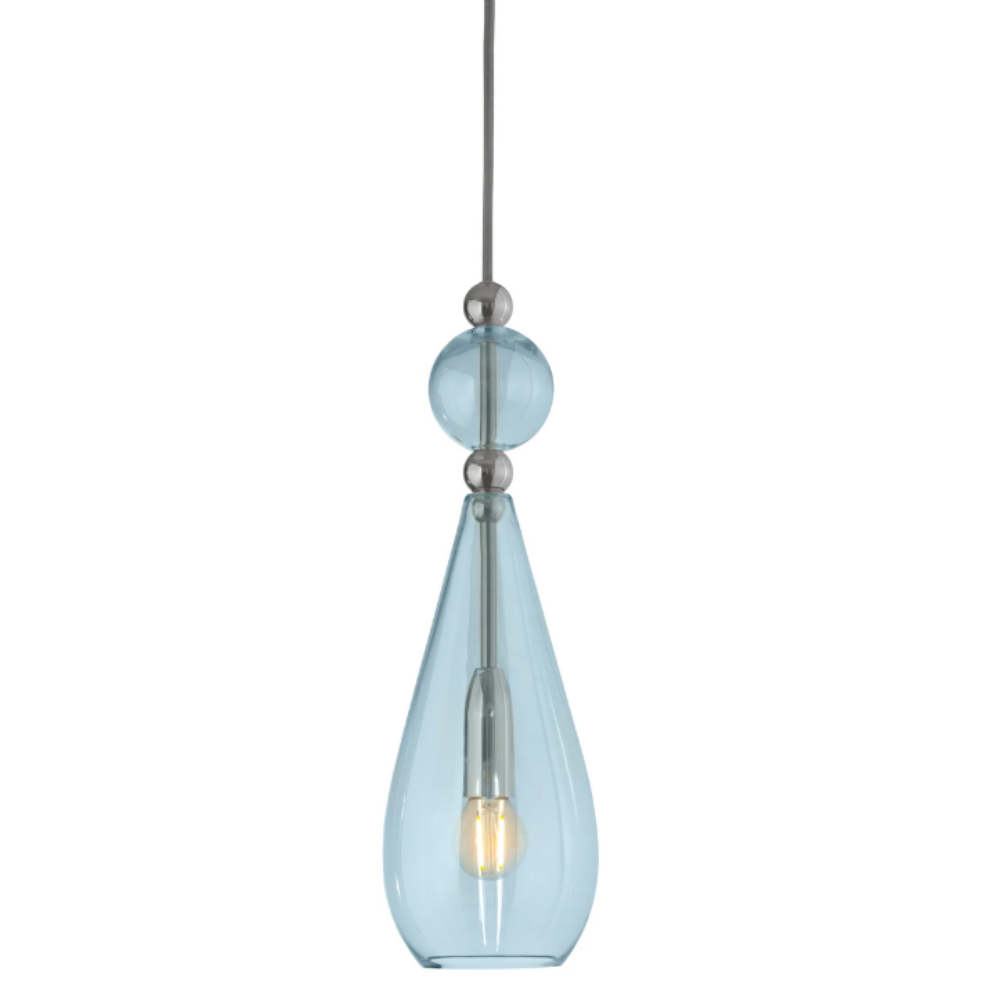 Smykke Pendant Light W125mm Glass Shiny Silver