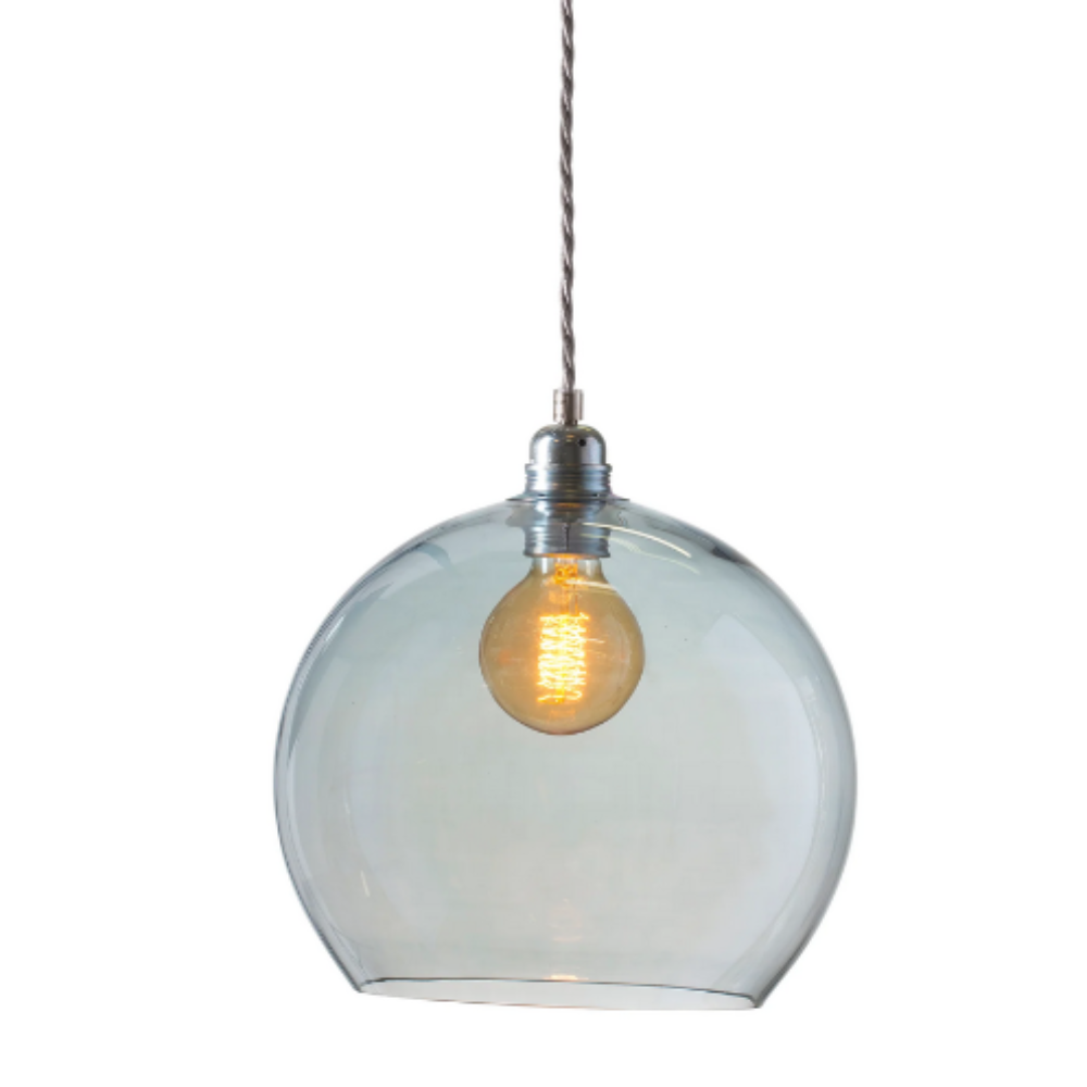 Rowan Pendant Light W280mm Glass Matt Silver