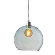 Rowan Pendant Light W280mm Glass Matt Silver