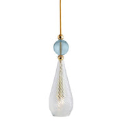 Smykke Pendant Light W125mm Swirl Clear Glass