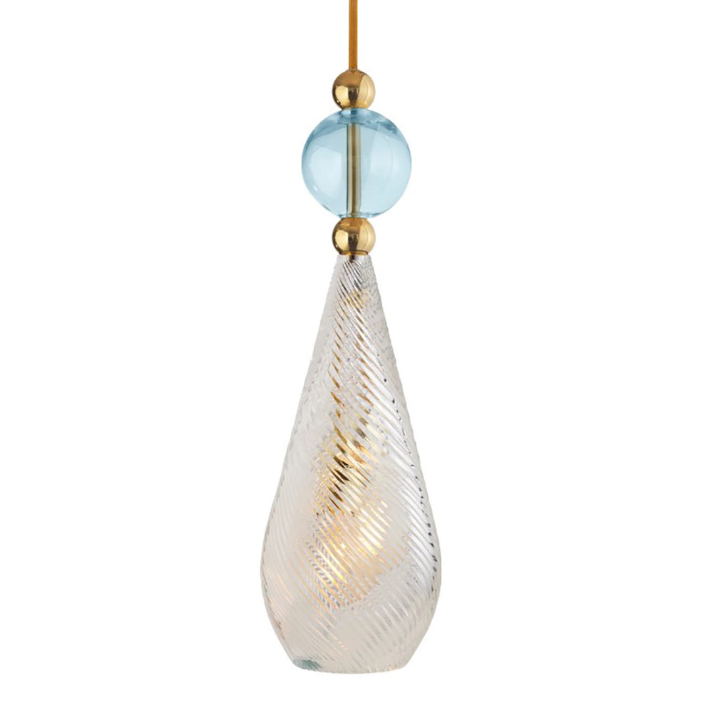 Smykke Pendant Light W180mm Swirl Clear Glass